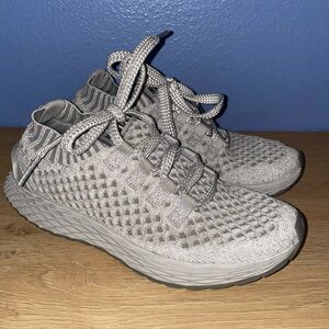NoBull Diamond Gray Knit Runner. Womens Size 6 Mens 4.5 Grey Mesh Sneakers
